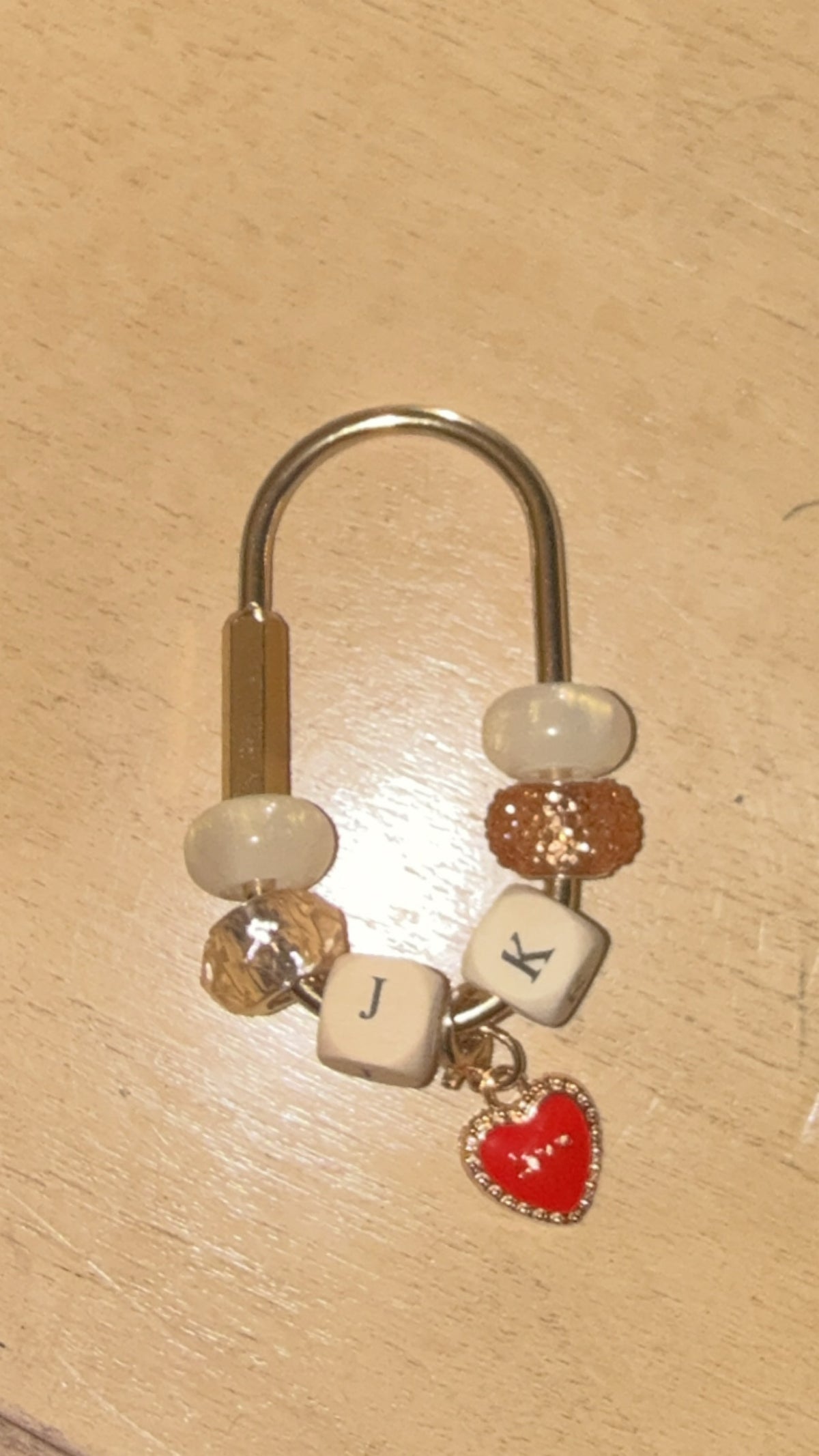 Couples Initials bag charm/ Keychain