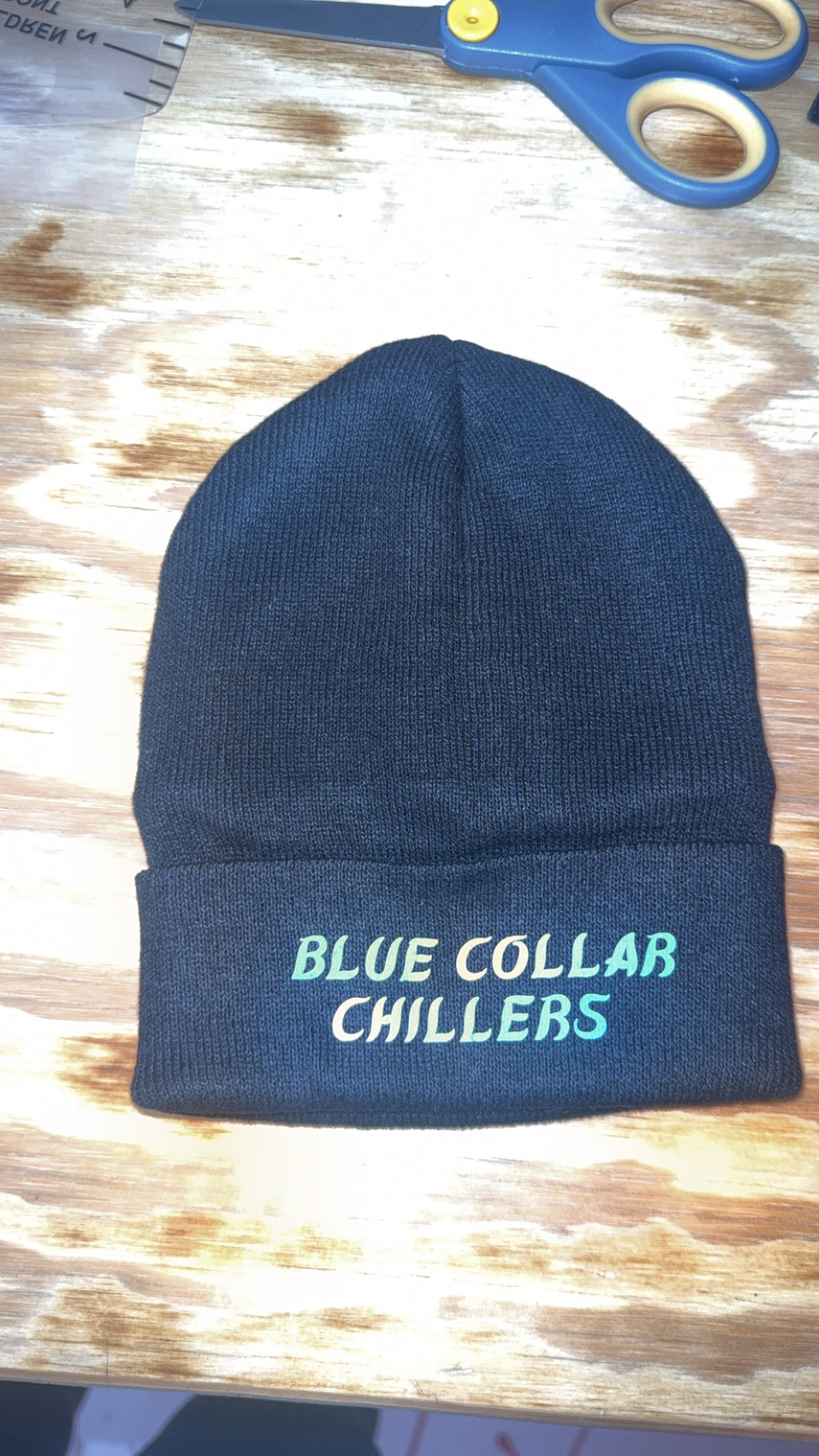 blue collar chillers beanie